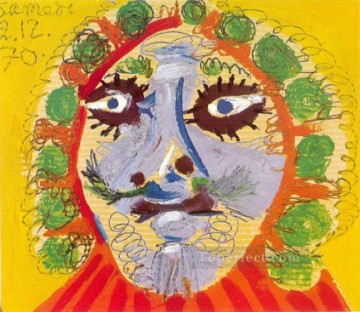 take fair face woman Painting - Head of Man face 1970 cubist Pablo Picasso